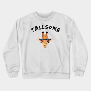 Tallsome with Cartoon Giraffe and Retro sunset sunglasses Crewneck Sweatshirt